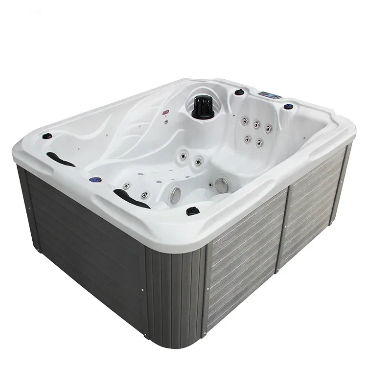 #Outdoor Spa Hot Tub, 2m Acrylic Massage Bathtub, 3-Person Hydrotherapy Pool, Garden Jacuzzi, Hotel Quality Relaxation