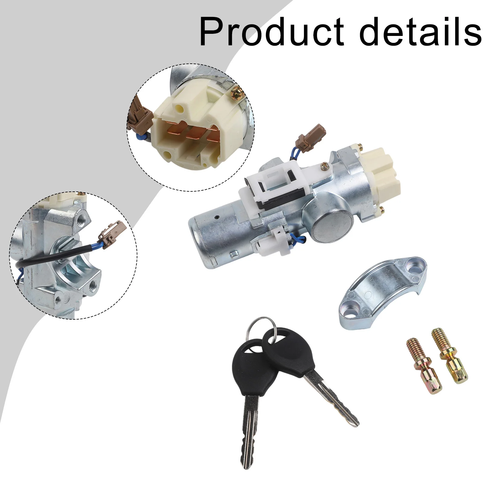 For Nissan Qashqai J10 Key Cylinder Ignition Lock Switch Plastic Metal Construction Easy Installation Includes 2 Keys