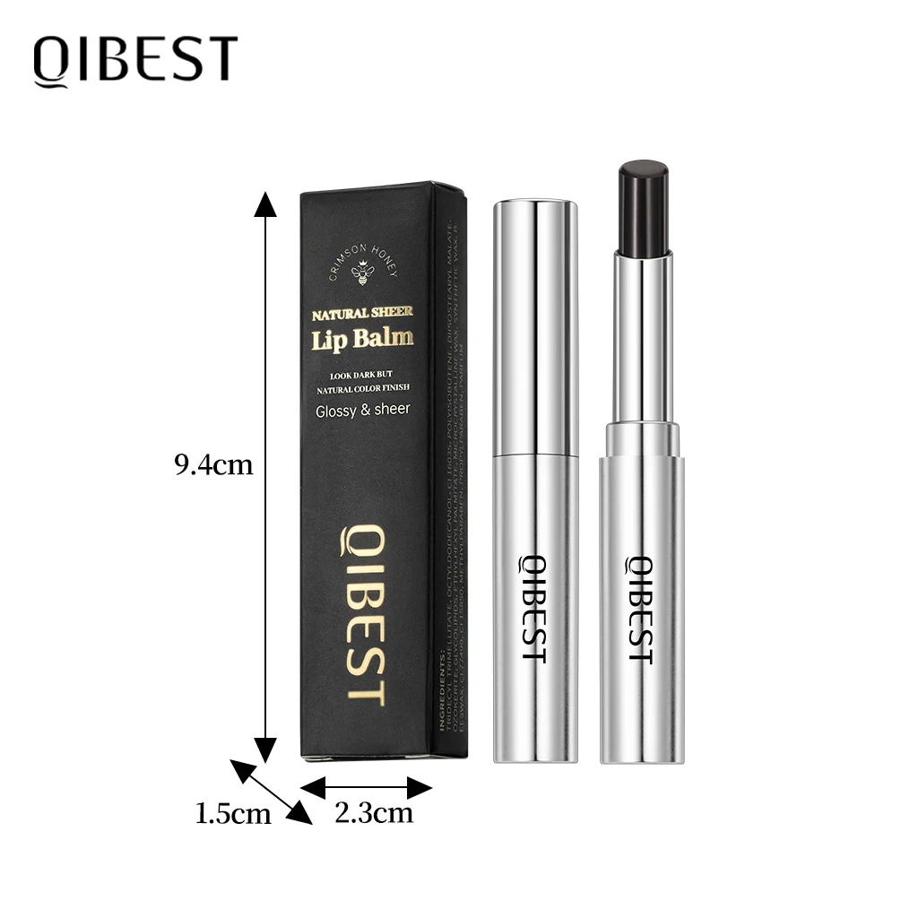 Qibest mel batom nutritivo bálsamo labial hidratante matizado lábio plumping bálsamo suave melhorando cor natural cuidados com os lábios maquiagem