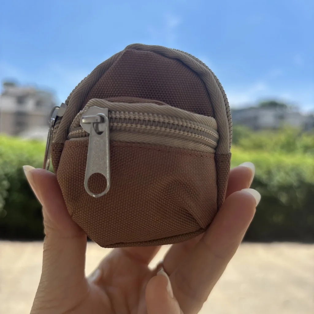 Mini Backpack Coin Purse Wear-Resistant Double Zipper Keychain Backpack Keychain Ornament Lightweight Small Storage Pendant view 6