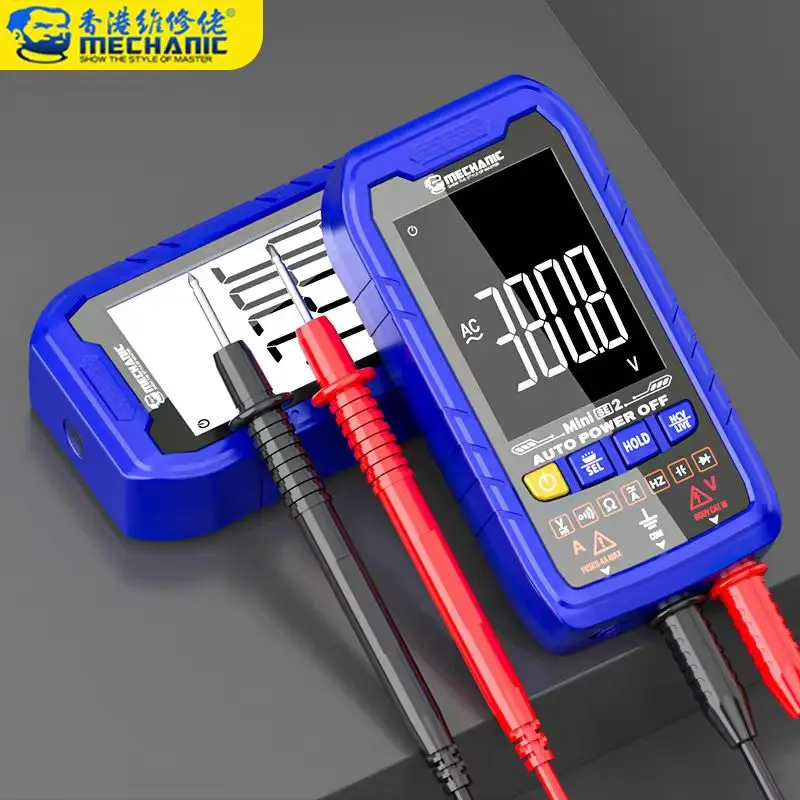 

MECHANIC Digital Multimeter True RMS AC/DC Voltage Capacitance Ohm Hz Diode Continuity NCV Live Wire Detect Short Circuit Tester