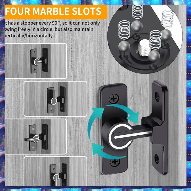 

2025 1 PCS Barn Door Lock Luminous 90 Degree Heavy Duty Gate Latch Suitable For Garden,Garage (90 Degree),1 PCS Barn Door Lock L