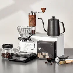 1pc hand made coffee pot set, portable commercial gift coffee gift box powder press cloth powder dispenser