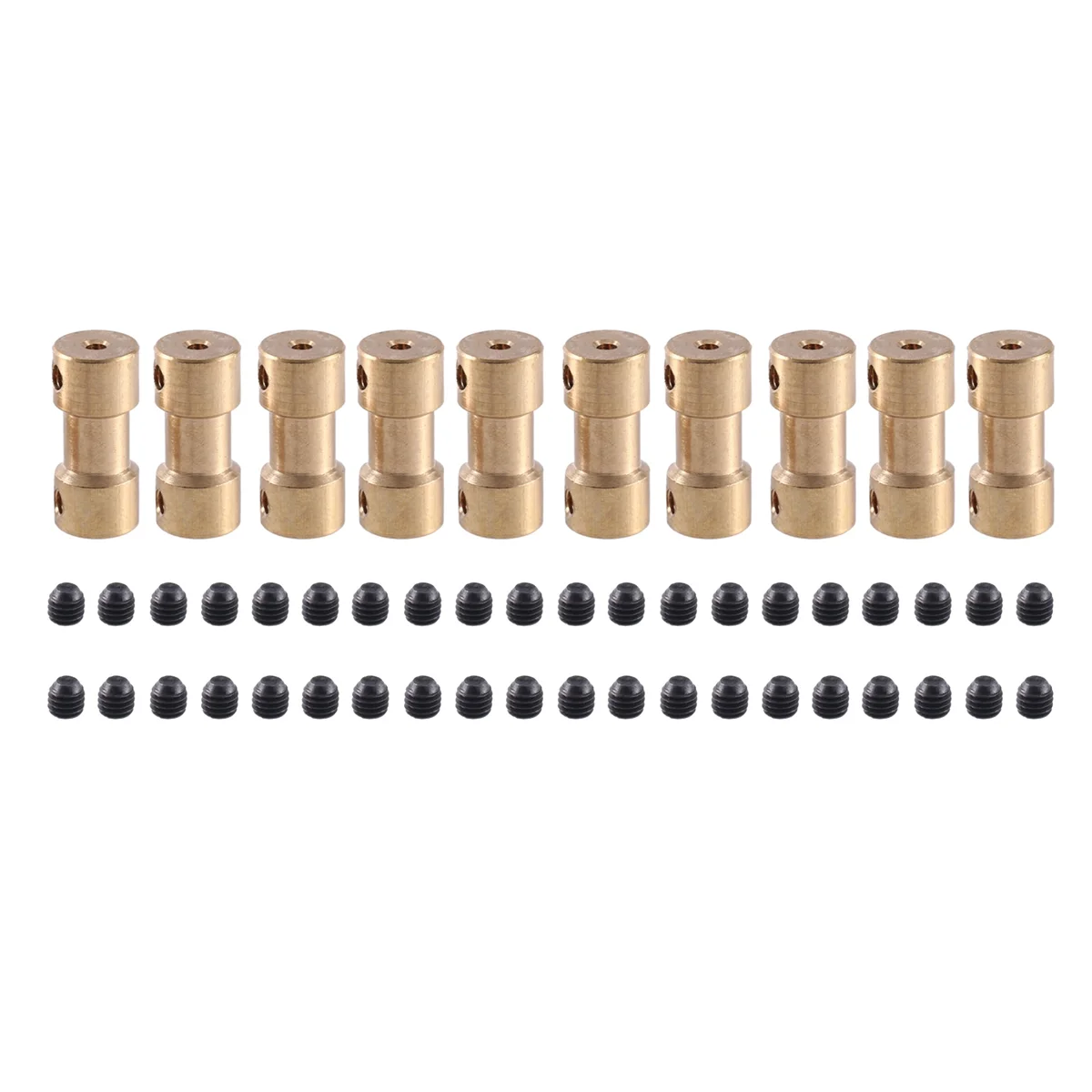 

10Pcs Brass Coupling Coupling Drive Motor Motor Coupling Extension Connector for Remote Control Vehicle Model