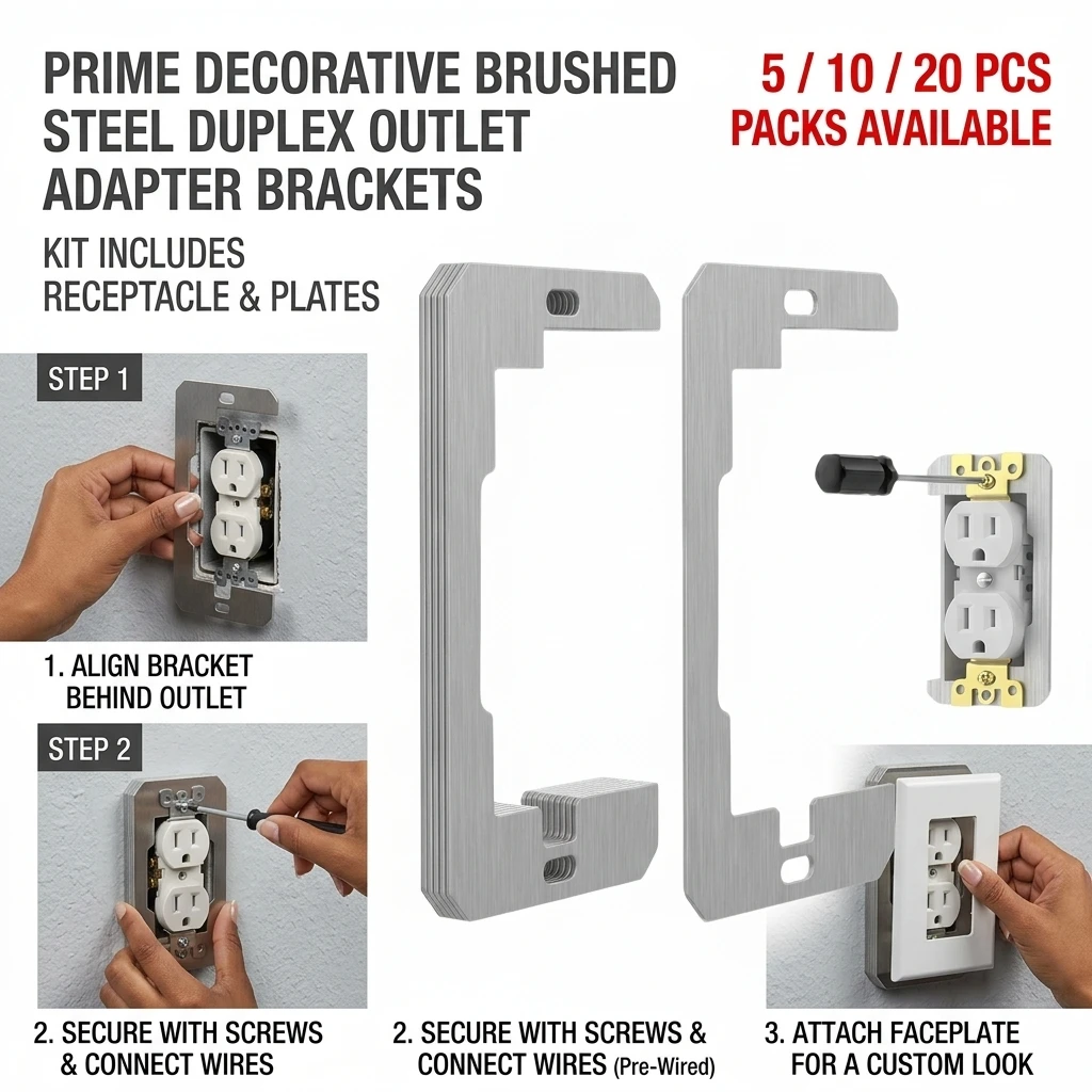 5/10/20PCS Wall Plate Spacer,Spacers for Electrical Outlets, Metal Flush Fit Device Leveling Plates for Electrical Outlet Repair