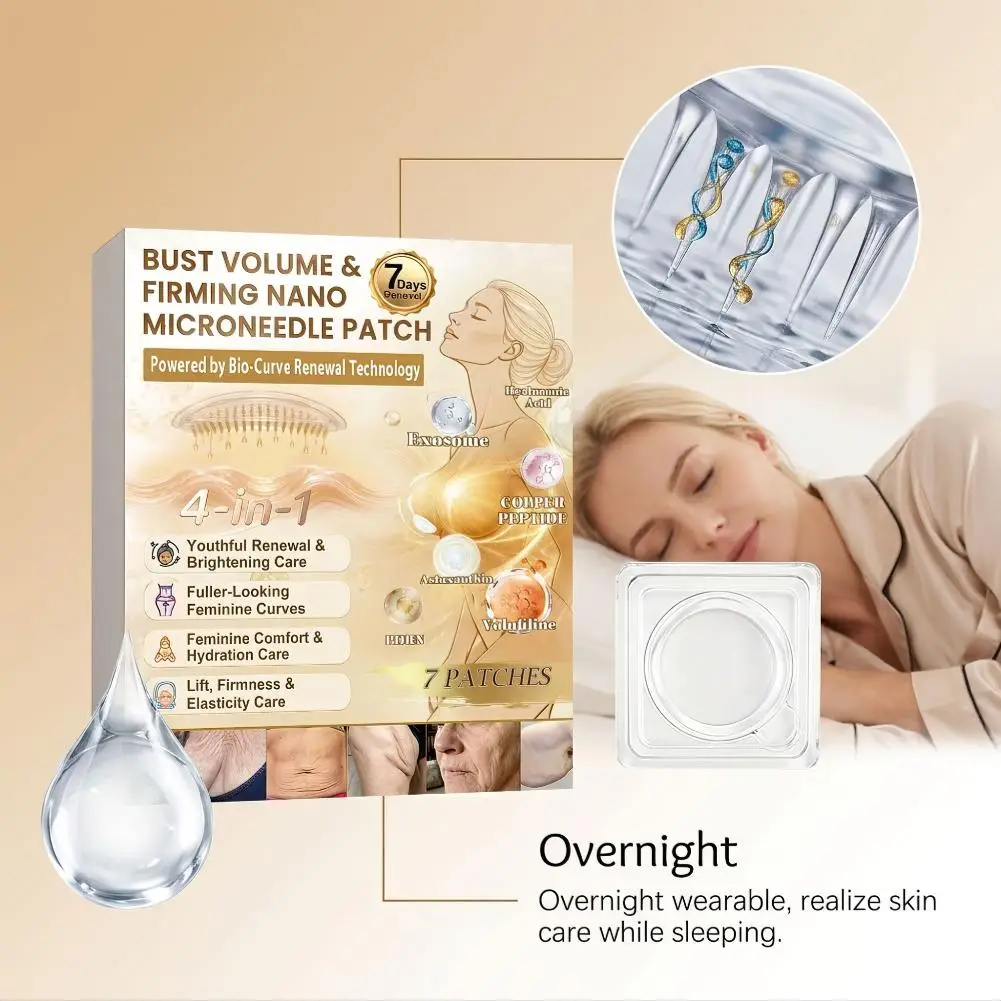 Microneedles Breast Plumping Patch 7Pcs/Bpx Firming Hydrating Nourishing Skin Care Thin Breathable Patches For All Skin Types