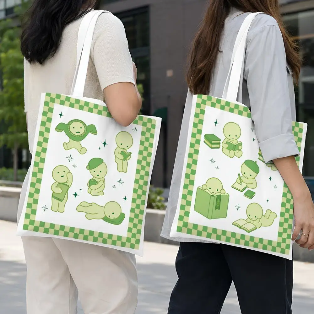 SMISKI Cozy Moments Storage Bags Lightweight Foldable Canvas Tote For Shopping Commuting And Travel