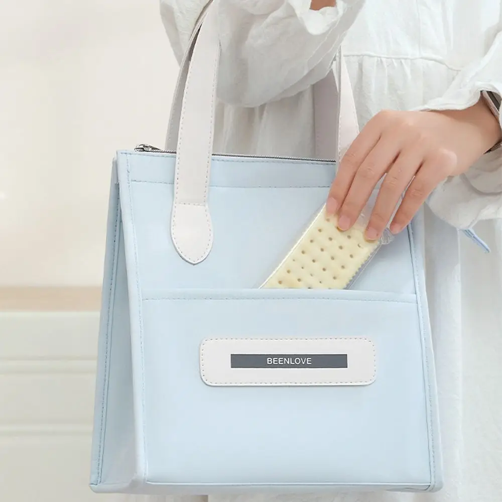 

Gifts Portable Lunch Box Bag Large Capacity Handheld Insulated Tote Bag Waterproof Thickened Food Box Handbag Travel