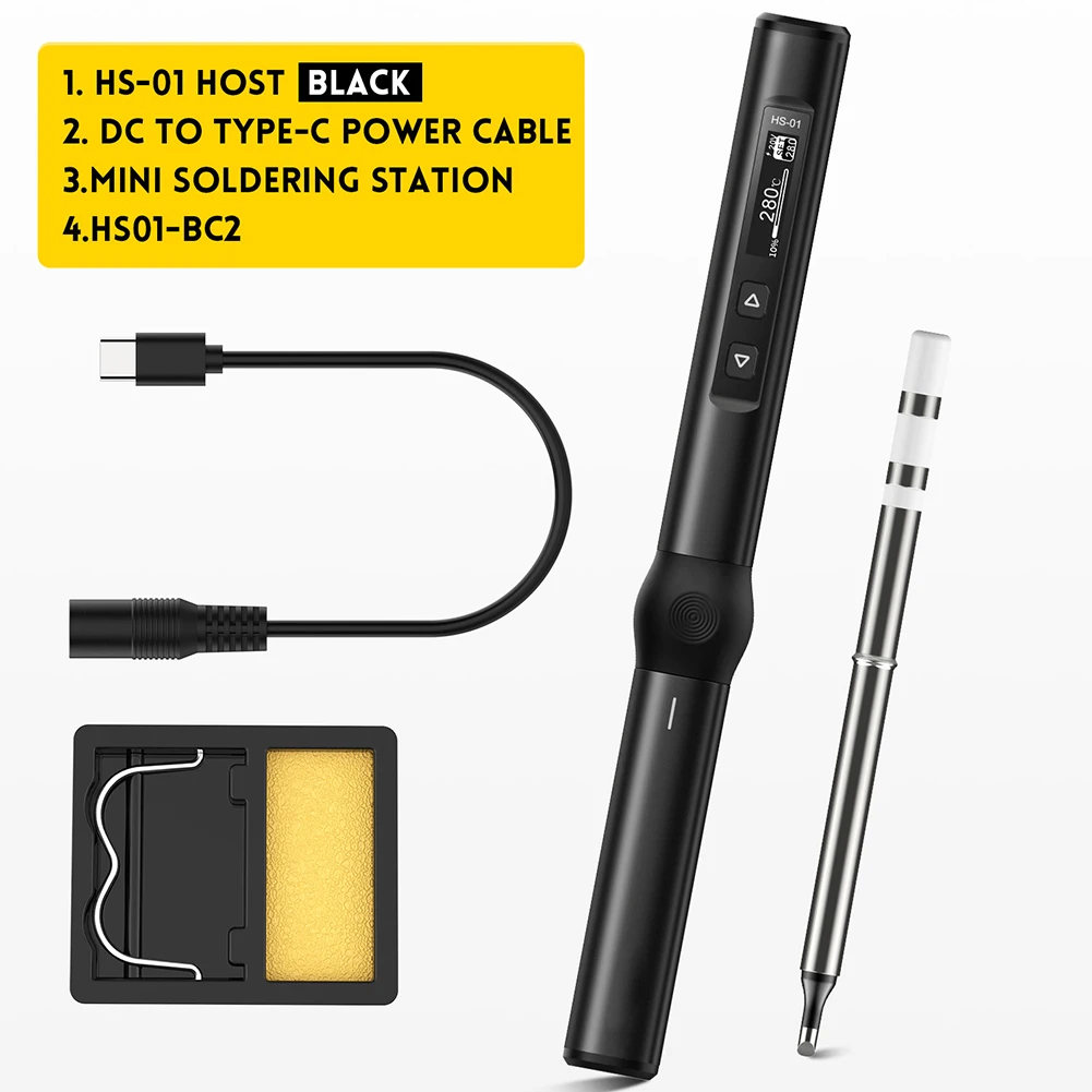 

HS-01 Smart Soldering Iron PD 65W Adjustable Constant Temperature Soldering Kit Electric Soldering Iron Welding Tool Kits