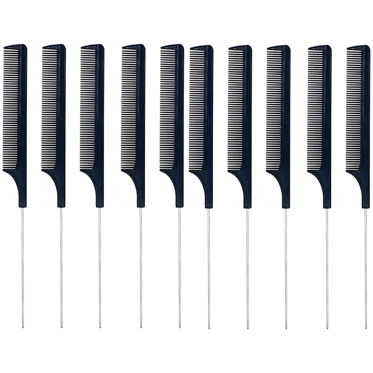 5/10pcs Pointed Tail Comb Steel Needle Comb Dense Teeth Shunfa Curly Hair Comb Home Hair Salon Hairdressing Tools