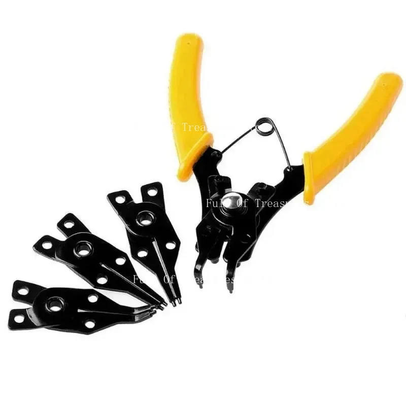 1Set 4 in1 Circlip Pliers Set DIY Snap Ring Combination Retaining Clip Jewelry Pliers Internal External Ring Remover