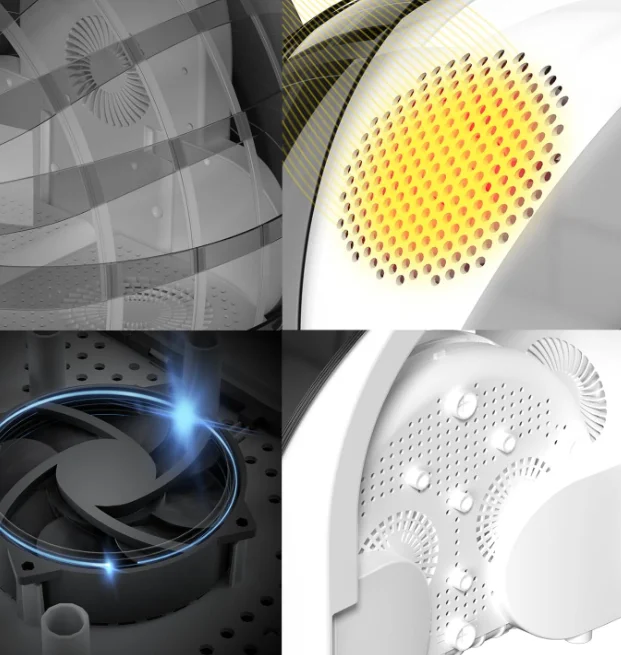 STLFPet  Hair Dryer Box Cat Small Dog Foldable Large Capacity 8 High-Velocity Fan 360° Airflow Temperature 4-Speed Setting Timer