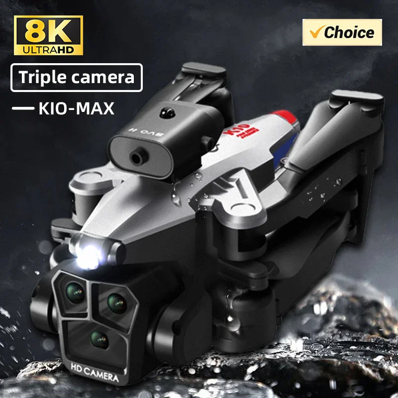 K10 Max Drone 8K HD with Camera for Adults FAA Remote ID Compliant 360° Obstacle Quadcopter with Brushless Motor Helicopter Gift