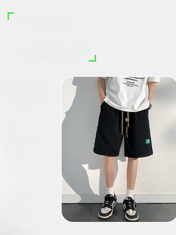 

Мужские повседневные шорты из ледяного шелка, летние, тонкие, пляжные, спортивные, прямого кроя, Haome, верхняя одежда, длина до колена, полиэстер, спандекс