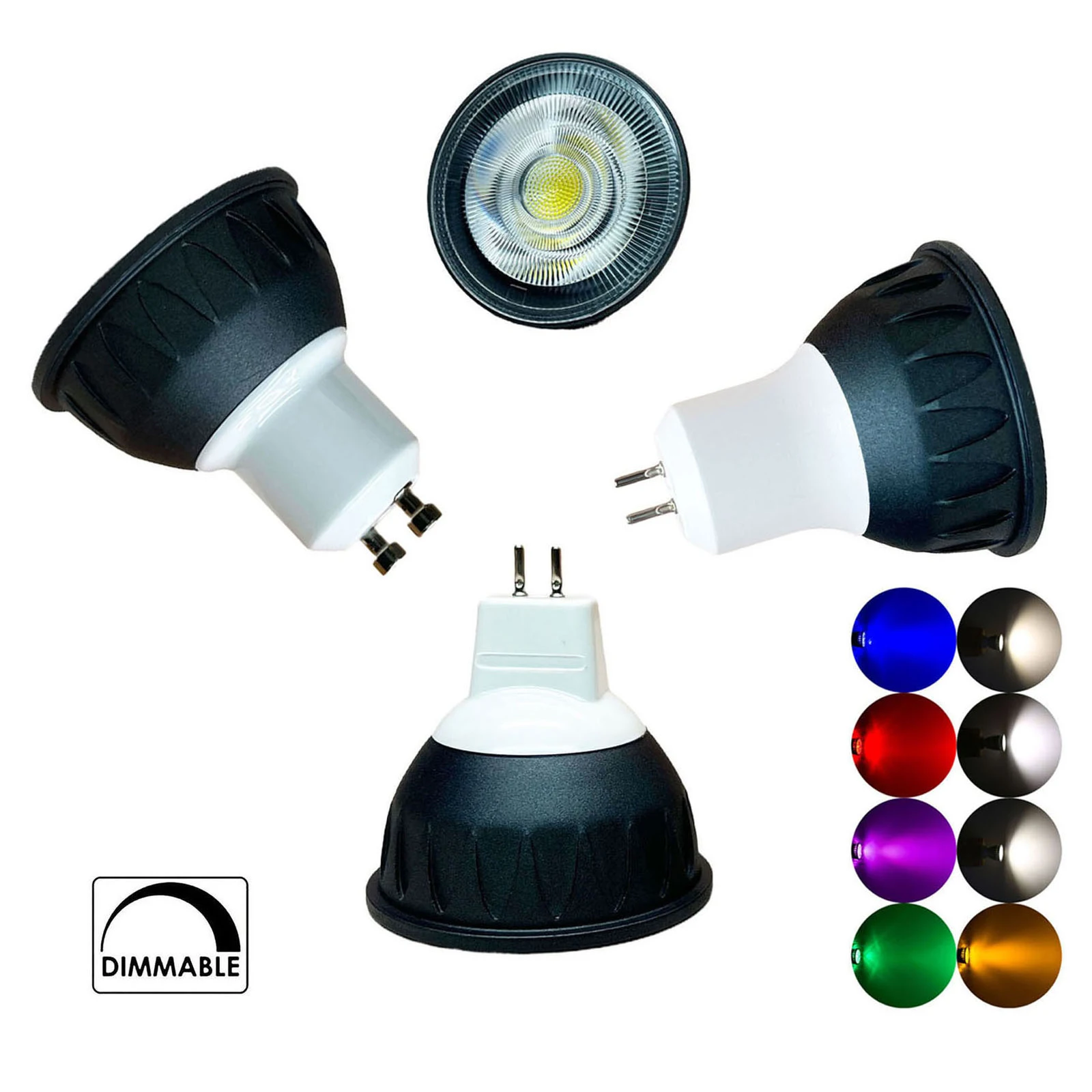 

GU10 MR16 10W Dimmable LED Light Bulb Brightness Black Spot Lamp Replaced Halogen 60W Home Light 110V 220V 240V DC 12V 24V