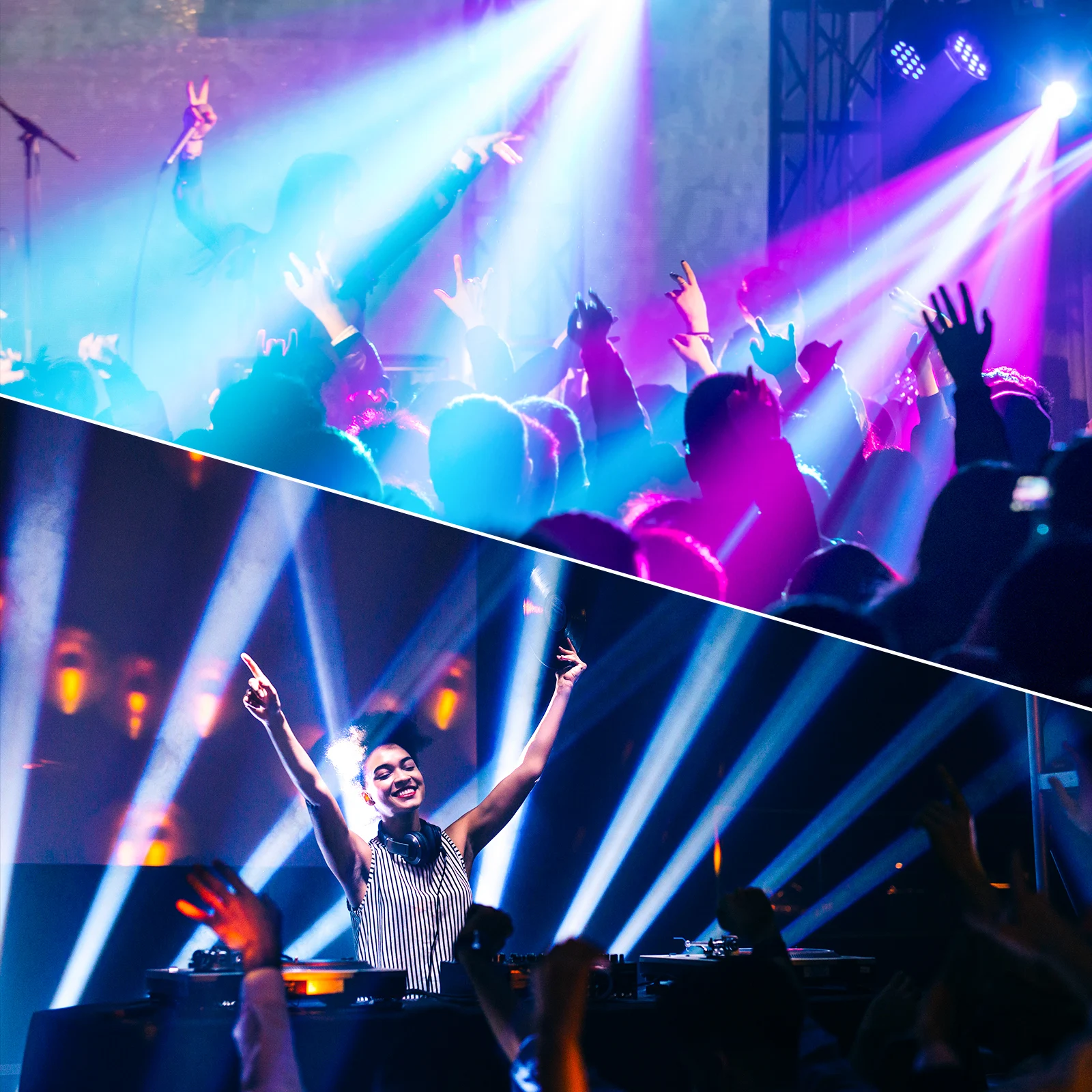 Datewink 40W Beam Moving Head Lights RGBW LED Stage Lighting Effect DMX512 For DJ Disco Concert Party Wedding Nightclub Karaoke