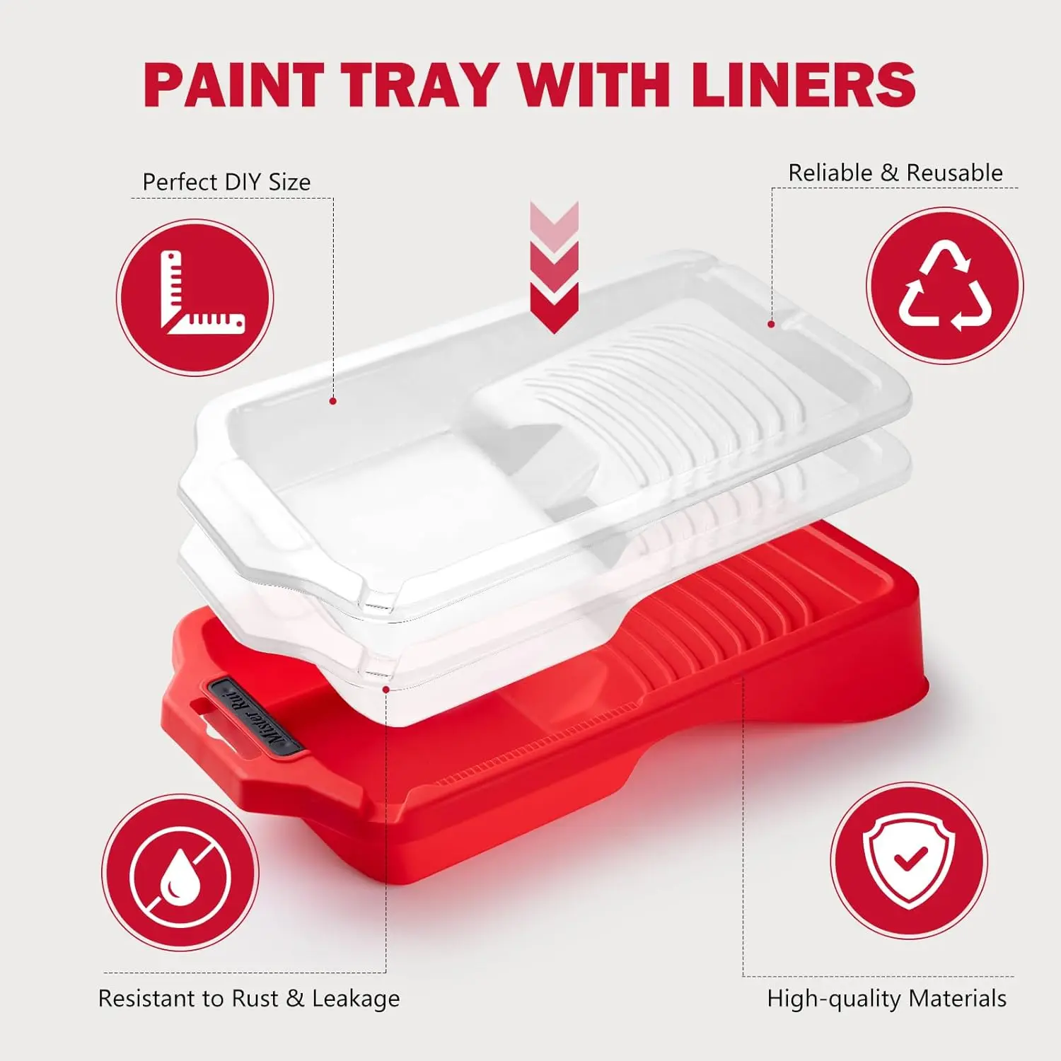 13 Piece Mini Paint Roller Kit with 4-Inch Microfiber Rollers, Ergonomic Handle, Paint Tray & Liners for House Painting and view 5