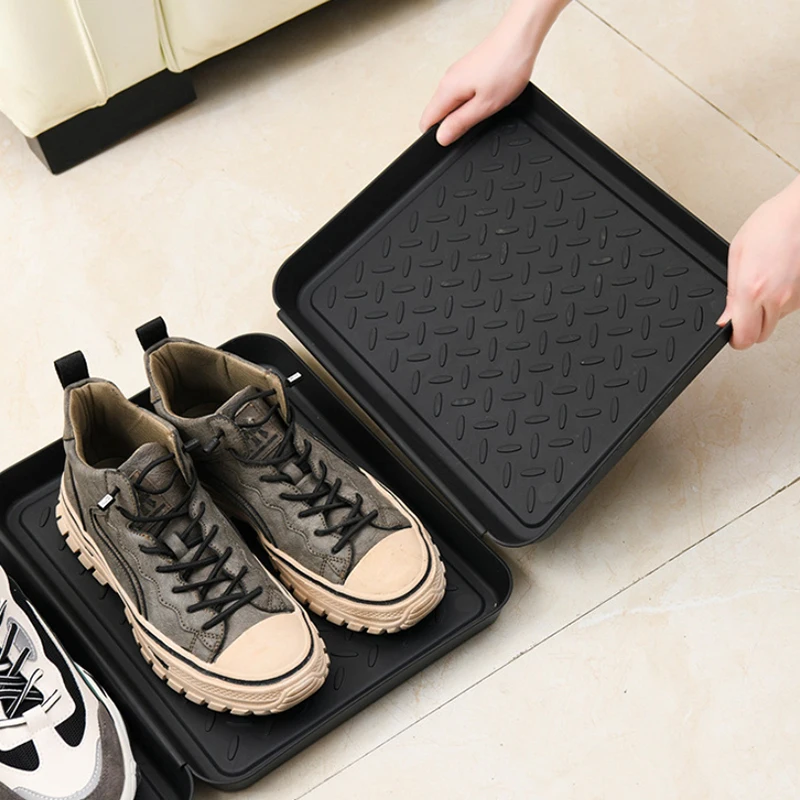 1/2/3pcs Dog Cat Bowl Mats Boot Tray Heavy Duty Shoe Mat Trays Car Shoes Storage Tray Multifunctional Under Seat Container Box