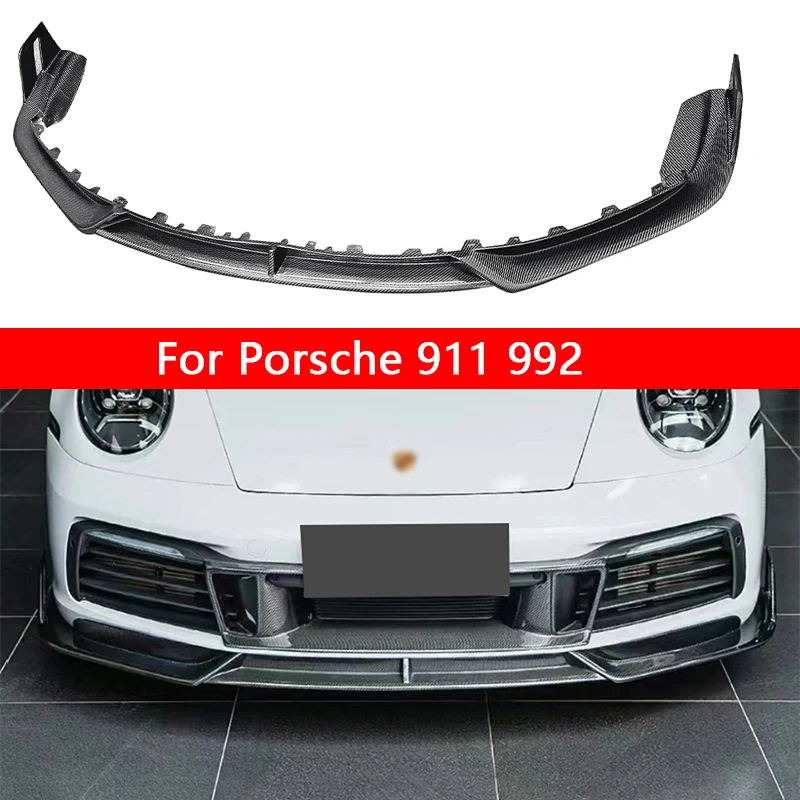 

For Porsche 911 992 2019-2023 Car Front Bumper Splitter Front Lip Chin Spoiler Diffuser Parts Upgrade Body kit