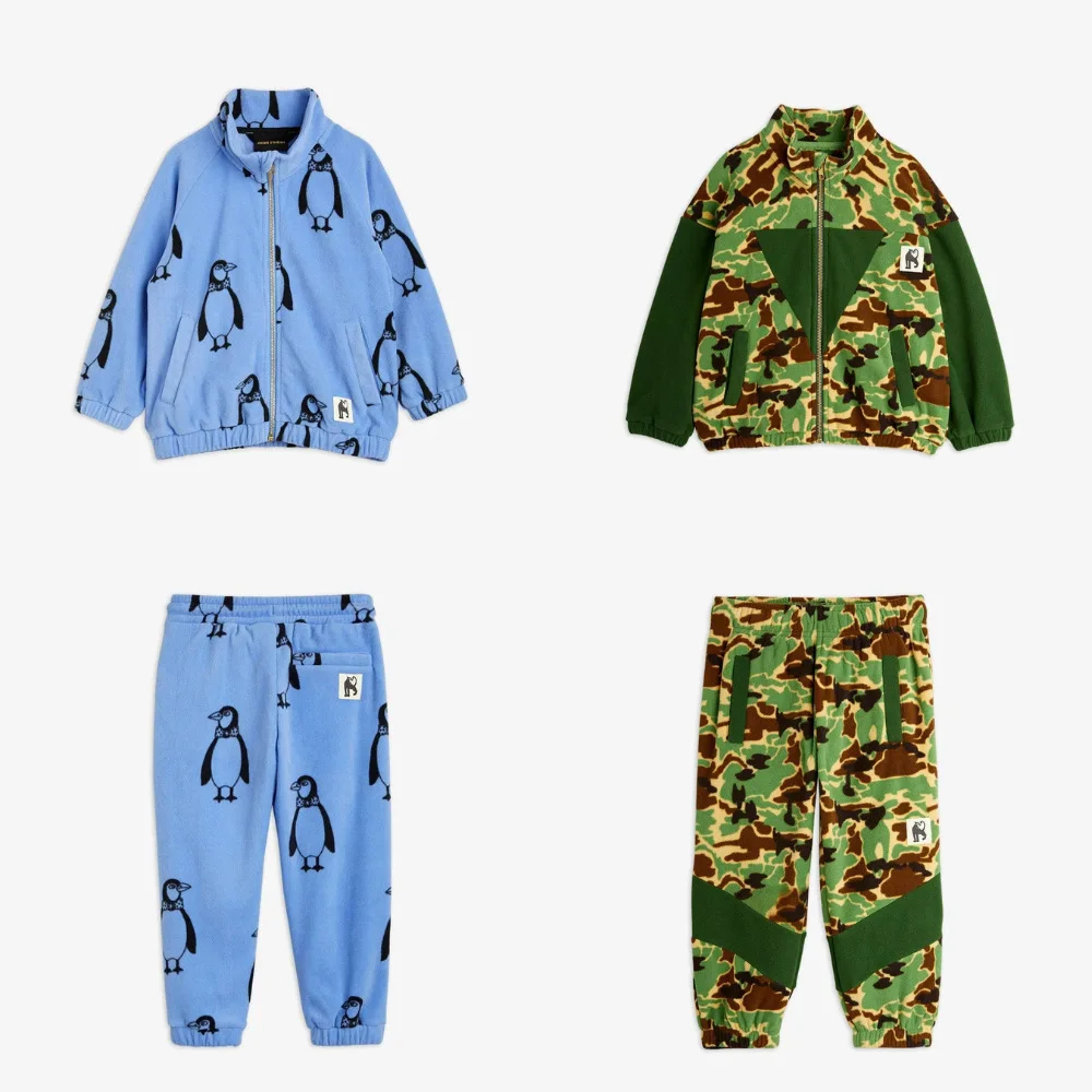 Children's Suit Nordic Wind 2024 Autumn New Camouflage Sportswear Hoodie Pants Coat Set