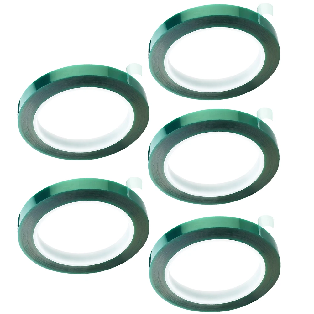 

5pcs Heat Resistant Tape High Temperature Adhesive Plating Spray Paint Circuit Board Shielding Green Car Insulation No Residue
