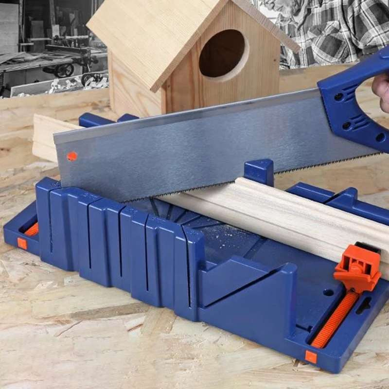 Miter Saw Cabinets Wood Cutting Clamping Miter Saw Box Wood Gypsum Oblique Angle Cutting Tool Easy Install S