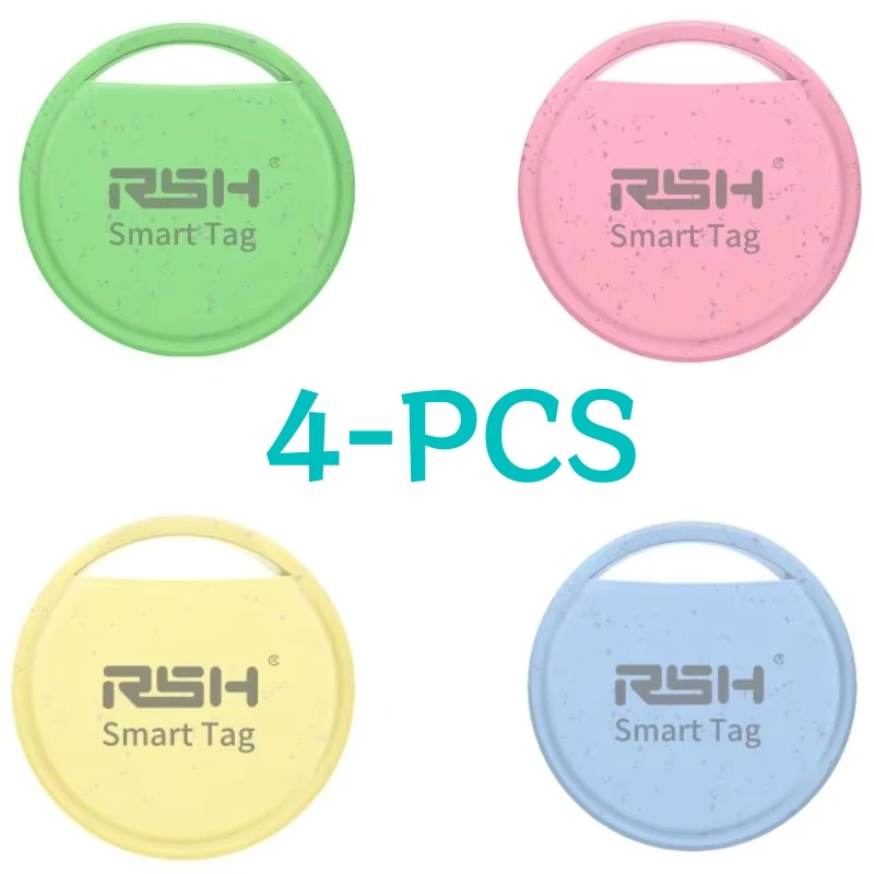 RSH 4PCS Security Tracker Luggage Wallet Bag Animal Locator Anti Lose for Android Smart Tag Work With Google Find for Samsung