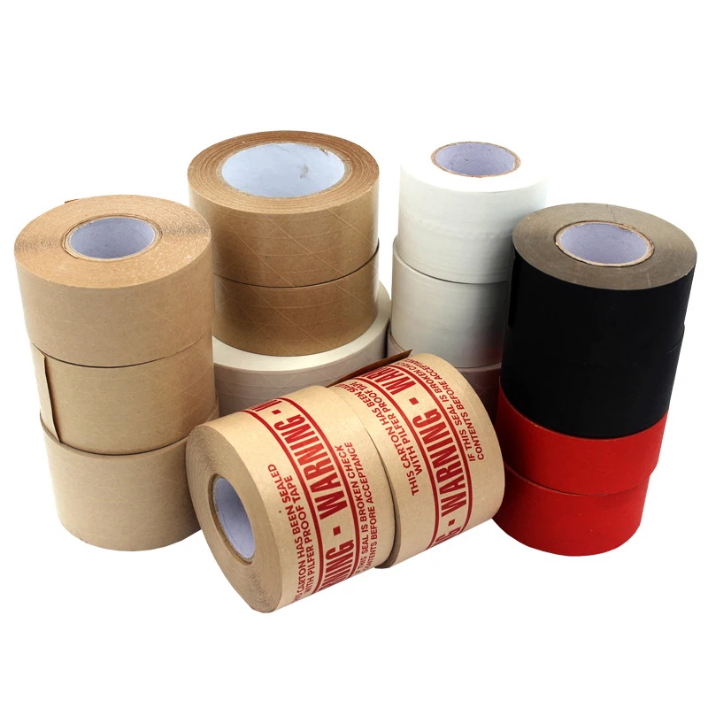 10 pieces.custom.Competitive Price Custom Black Activated Reinforced Color Packing Strapping Kraft Paper Masking Tap