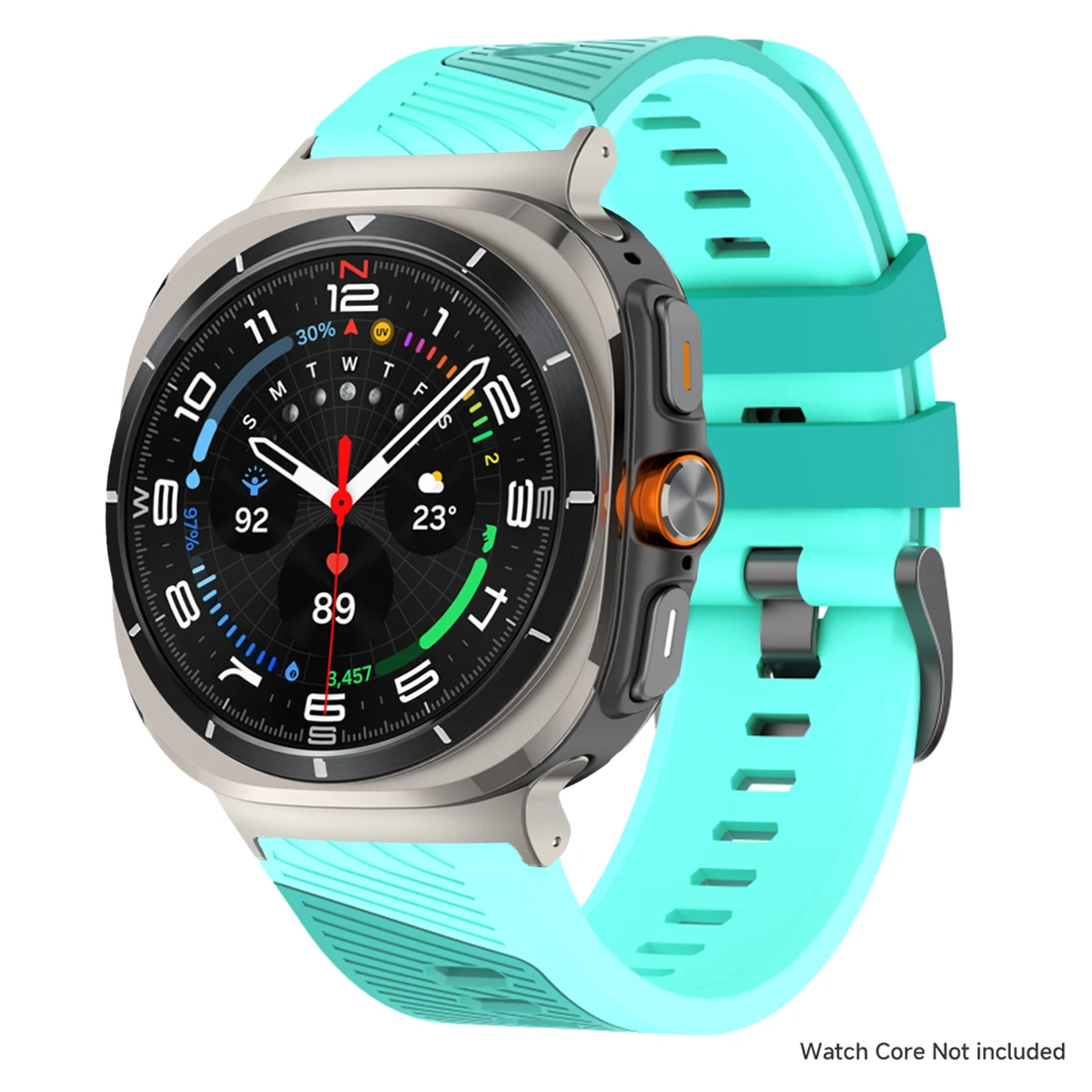 Zweifarbiges Sport-Silikonarmband für Samsung Galaxy Watch Ultra 2 47mm Verstellbares Band Armband für Galaxy Watch Ultra 2025/2024 – Detail 12