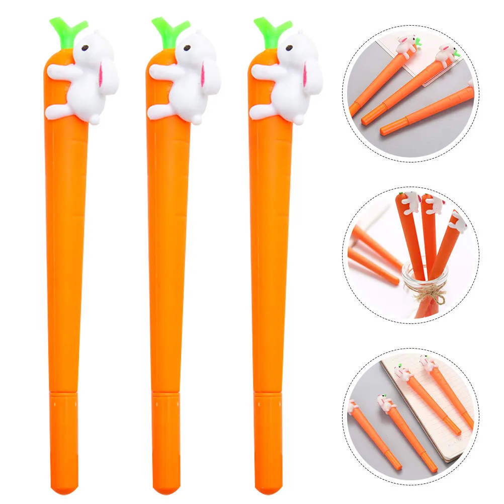 

24Pcs Cartoon Rabbit Carrot Gel Ink Pens 05Mm Cute Writing Pens for School Office Note Taking Gift Supplies Gel Ink Pen