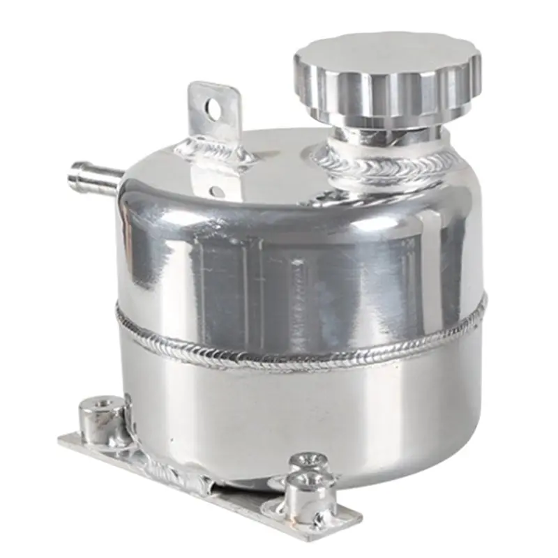 Car Coolant Water Overflow Expansion Tank Reservoir Aluminium Alloy Polished For Mini Cooper R52 R53 2002-2008 Silvery