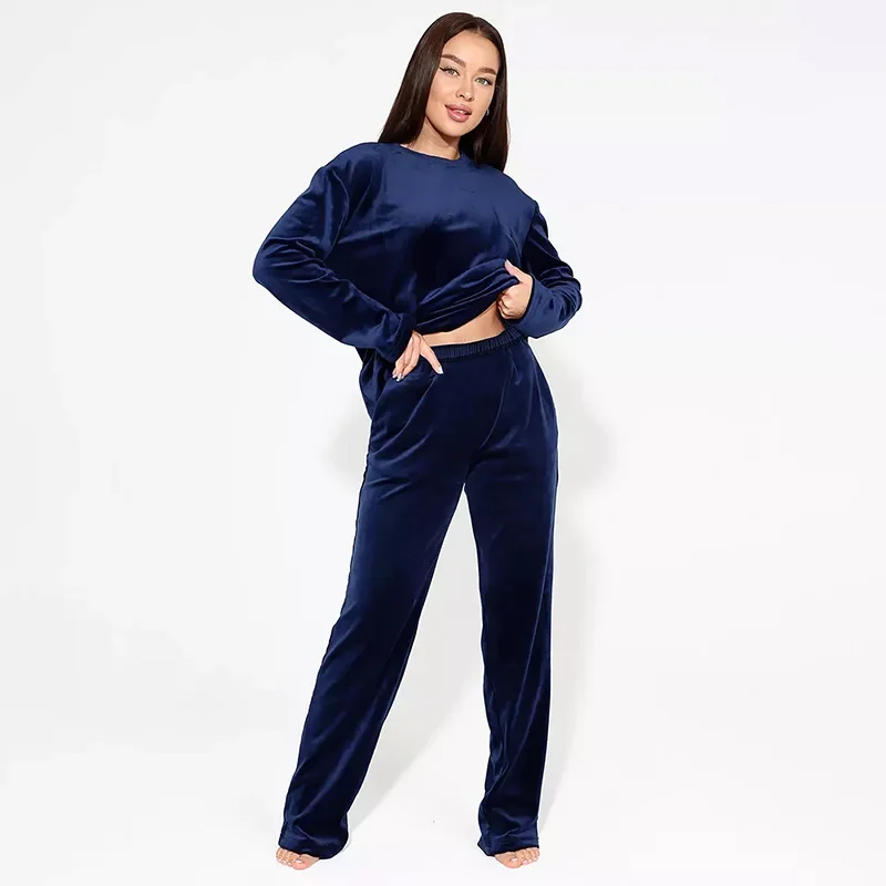 

Домашняя одежда, большой размер 3Xl 4Xl 5Xl, осенне-зимняя новая пижама Mujer, одежда для сна с длинными рукавами, теплая велюровая ночная рубашка, пижамные комплекты