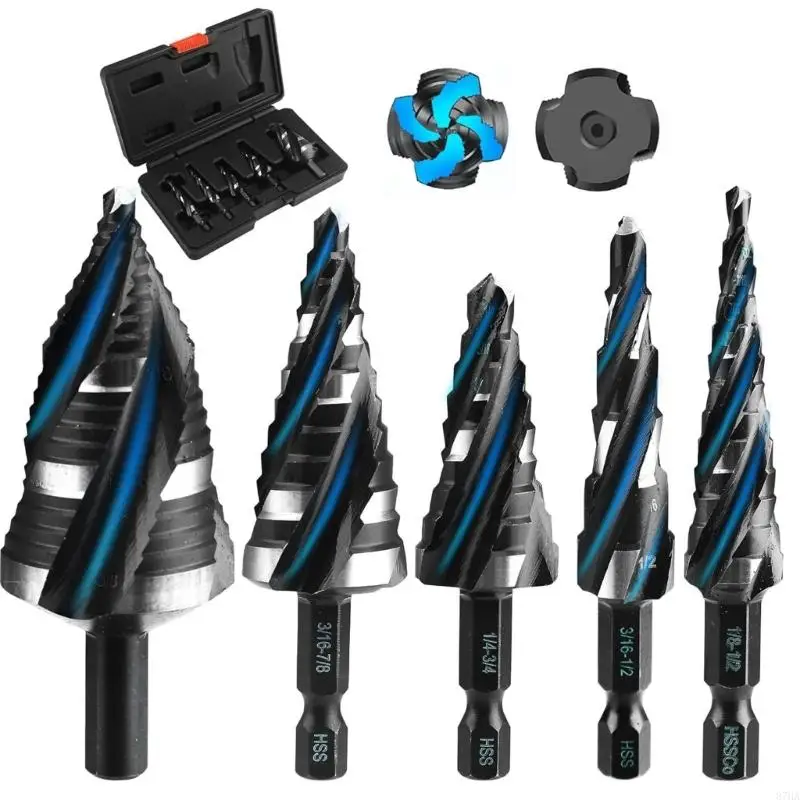 

Усовершенствованный набор для резки отверстий из 5 предметов, долговечная нержавеющая сталь для DIY и строительства 87HA