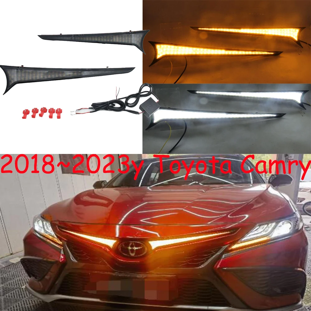 

car accessories bumper headlight for Toyota Camry daytime light aurion 2018~2023y LED for Toyota headlamp Fog light