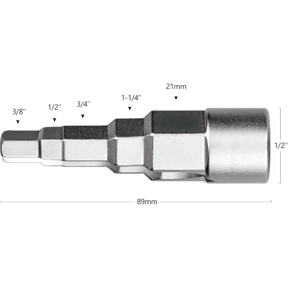 Radiators Key Radiators Spanner 5 Stage Radiators Valves Key Step Wrench with Square Socket 1/2inch Ratchet Radiators