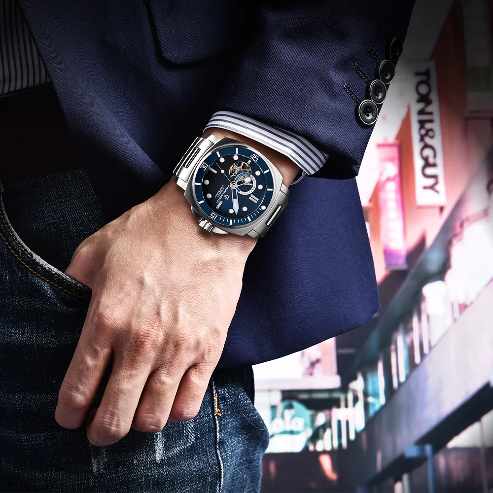 2025PAGANI DESIGN 43mm fashion men's automatic mechanical watch top AR sapphire mirror NH39 waterproof 200m men's watch gift box