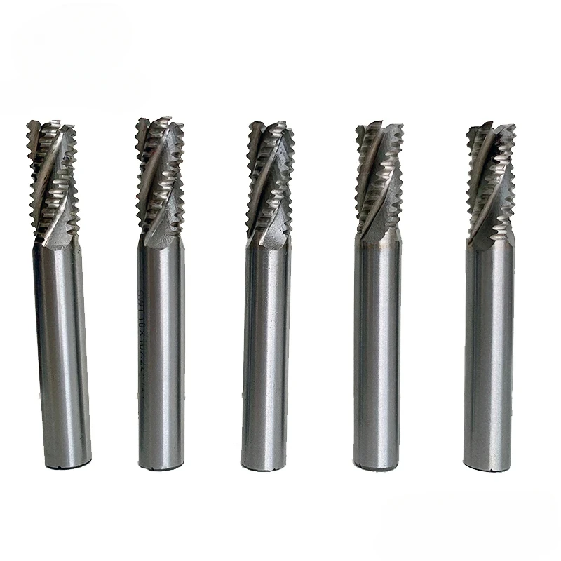 HUIWANG Roughing End Mill HSS Cutters 4 Flute 5mm to 45mm Saw Blade Metal Machining Inch & Iso 6mm 8mm 10mm 12mm 16mm