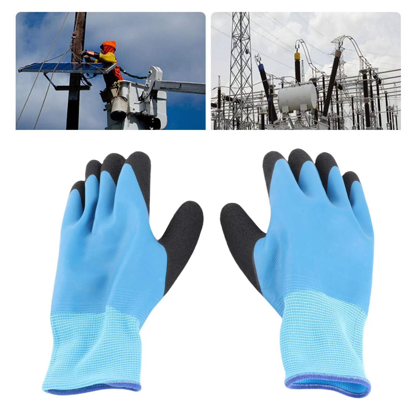 Electrician Insulated Gloves   Lineman Insulation Work Gloves 400V Voltage Resistance for Civil Construction