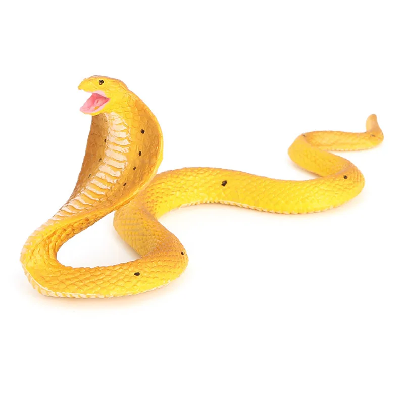 Simulazione solida del modello di rettile selvatico serpente cobra ingannaia cognitiva per bambini giocattolo spaventoso figura ornamentale