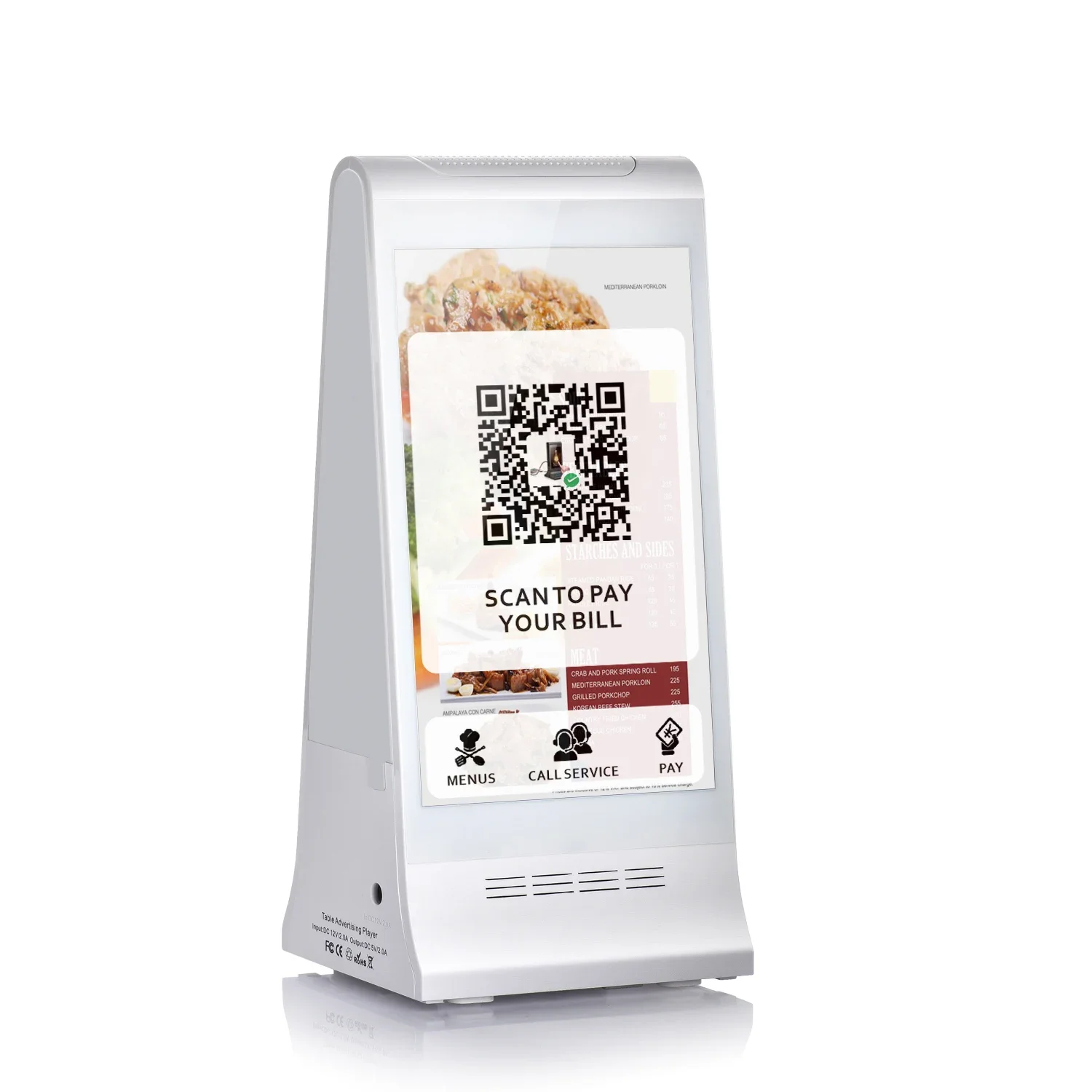 

2025 FYD-868 Innovative Remote Control CMS Table Top Menu Board Order Tablet Desktop Digital Signage Kiosk Advertising Display