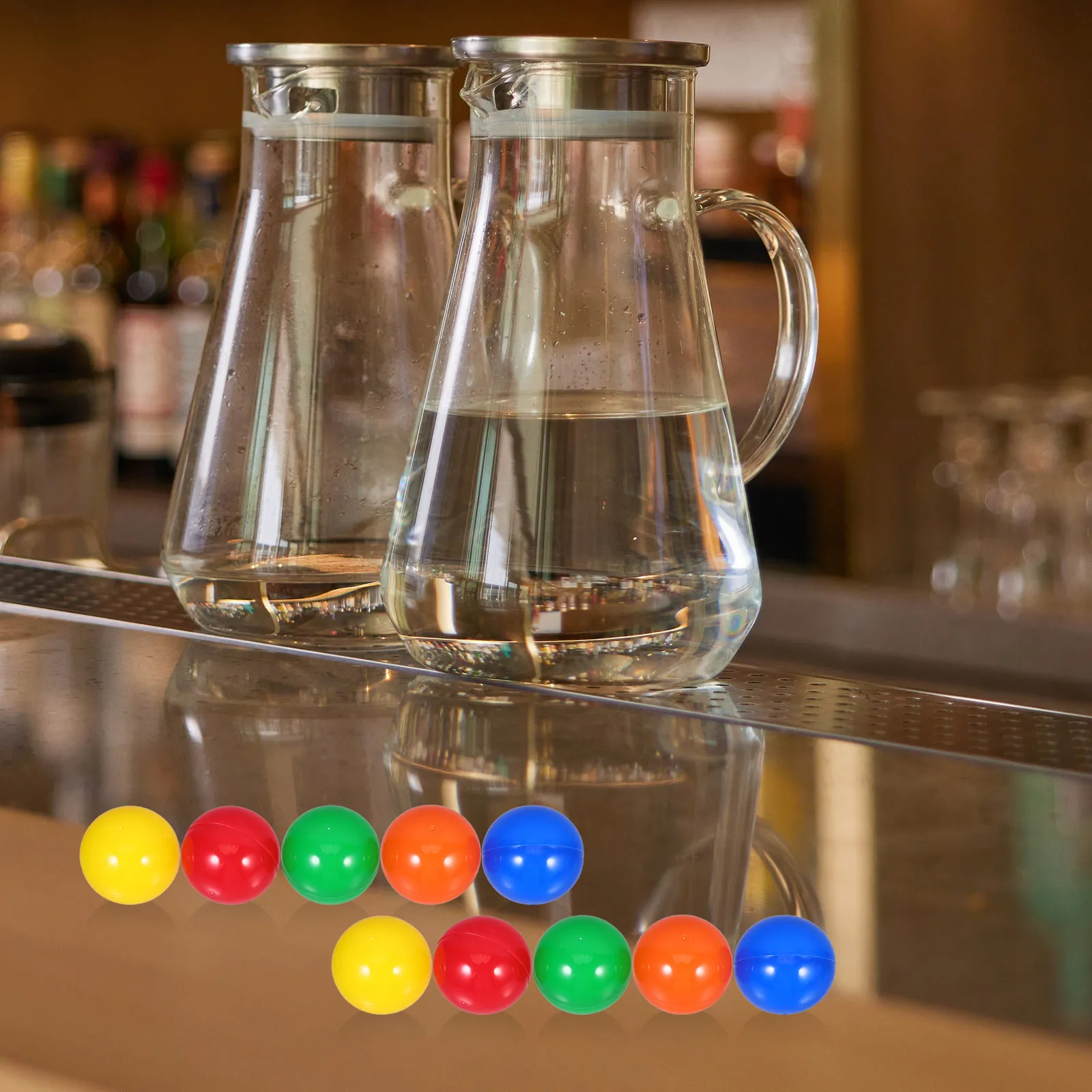 

50pcs Lottery Balls 4CM Random Colors Reusable Plastic Prize Drawing Balls for Raffles Events Game Night Decorations