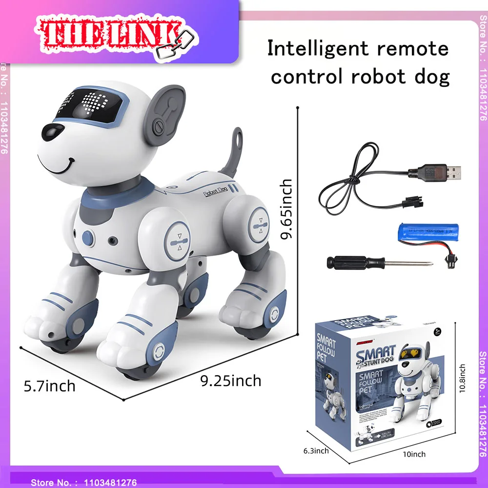 Smart RC Robot Electronic Dog Programmable Smart Interactive Stunt Robot Dog Music Song Touchsense Voice Command Children's Toys