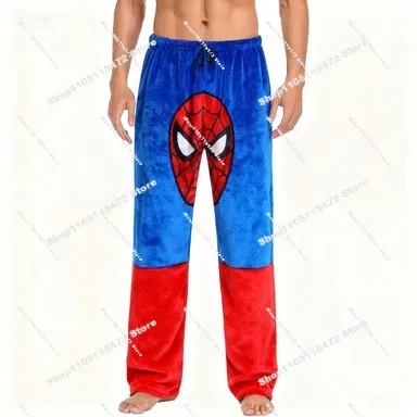 

Outfits Children Tracksuit Spider-Man & Hello Kitty Print Pajamas Pants Set Casual Couple Suit Kids_Adult Clothes Flannel Warmth