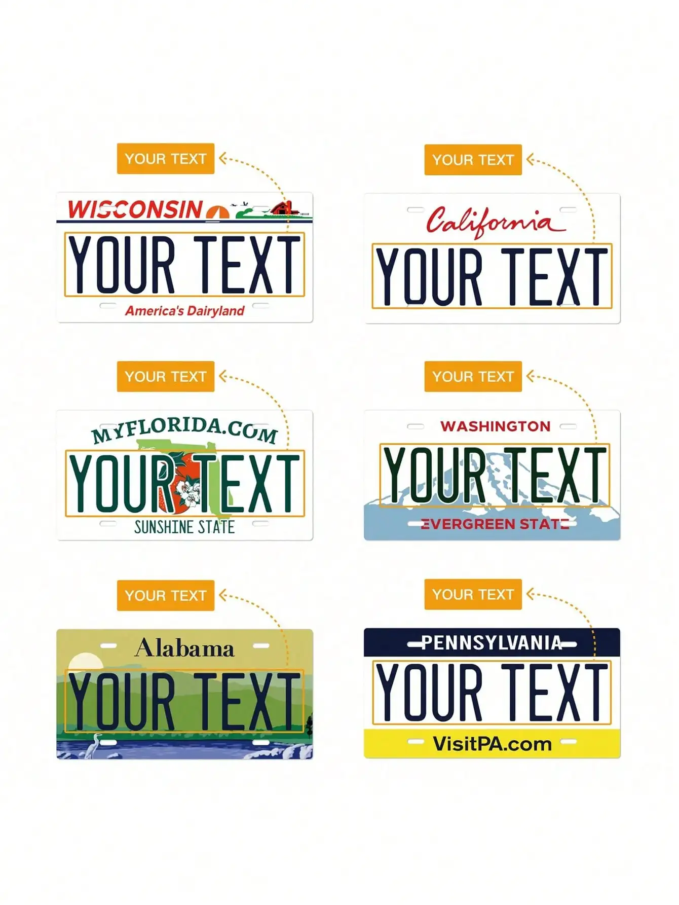 

Custom Aluminum Sign 11.8x5.9in Personalized Picture Text Rustproof Yard Decor