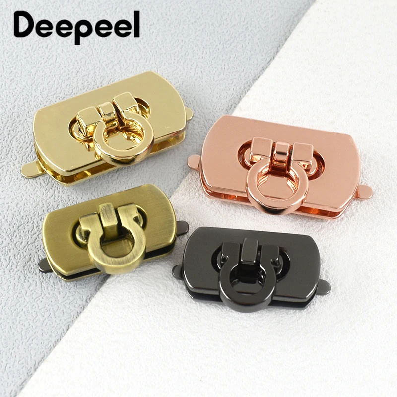 1/2Pcs Deepeel 30/25mm Metal Bag Locks Buckles Twist Turn Closure Clasp Handbag Purse Decor Lock Luggage Hardware Accessories