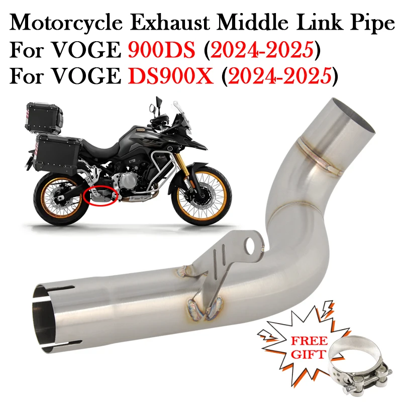 Slip On Für VOGE 900DS DS900X900 DS X DSX DS900 2024 2025 Motorrad Ändern Auspuff Mittleren Link Rohr Modifizierte Escape schalldämpfer