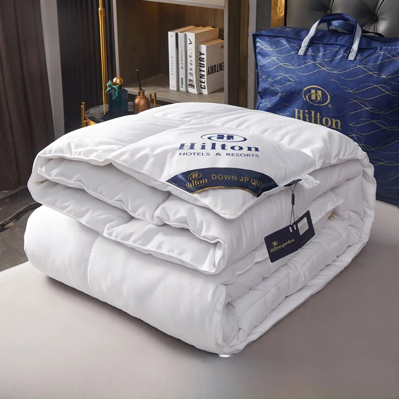 

Thiened White Goose down Quilt Five Star Hotel Quali Heating Air Conditioning Core Durable Four Seasons Universal Cotton ...