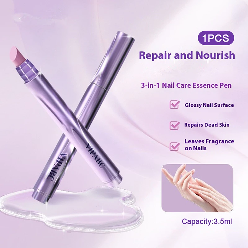 3In1 Ceramic Nail Cuticle Oil Brighten Moisturizing Nail Cuticle Remover Pen Nourishing Nail Care Essence Pen Repair Nail Damage
