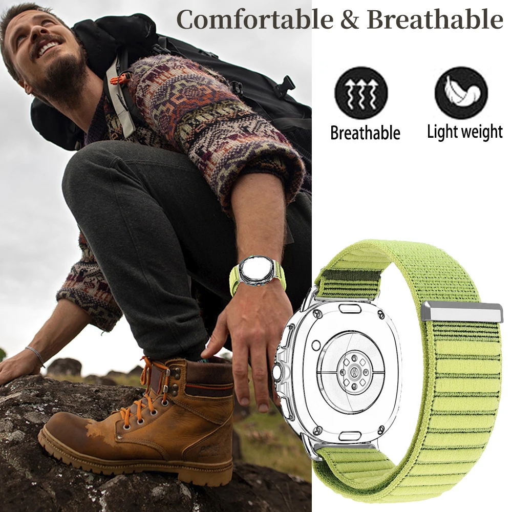 حزام نايلون لساعة سامسونج جالاكسي 8 40 مللي متر 44 مللي متر مضفر مريح للتنفس لساعة جالاكسي 8 الكلاسيكية 46 مللي متر اكسسوارات