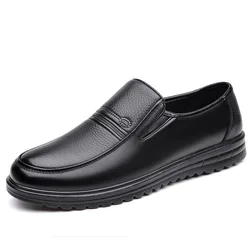 British Style Slip-on Business Dress Shoes for Men Spring Autumn Soft-soled Casual Men's Leather Shoes New Designer Loafers Male